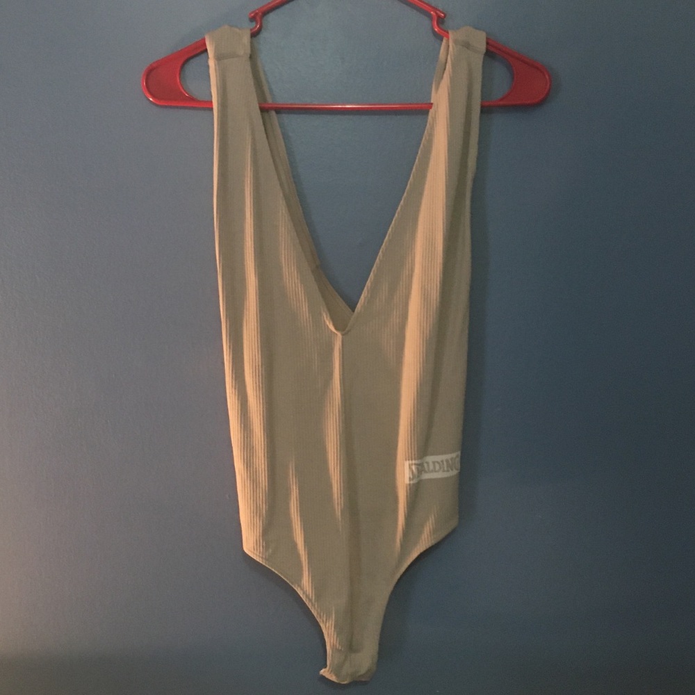NWT grey Spalding bodysuit from Urban Outfitters